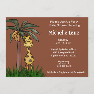 Invitaciones a la ducha Giraffe Baby