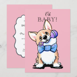 Invitaciones a la ducha KiniArt Corgi
