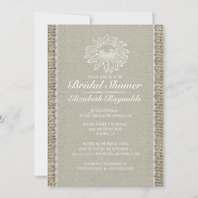 Invitaciones a la ducha marfileña marfil-nata (Anverso)