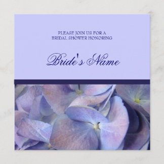 Invitaciones a la ducha nupcial Blue Hydrangea