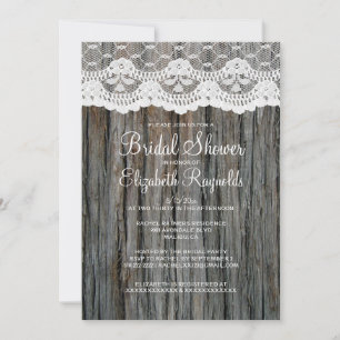 Invitaciones a la ducha nupcial con barba de árbol