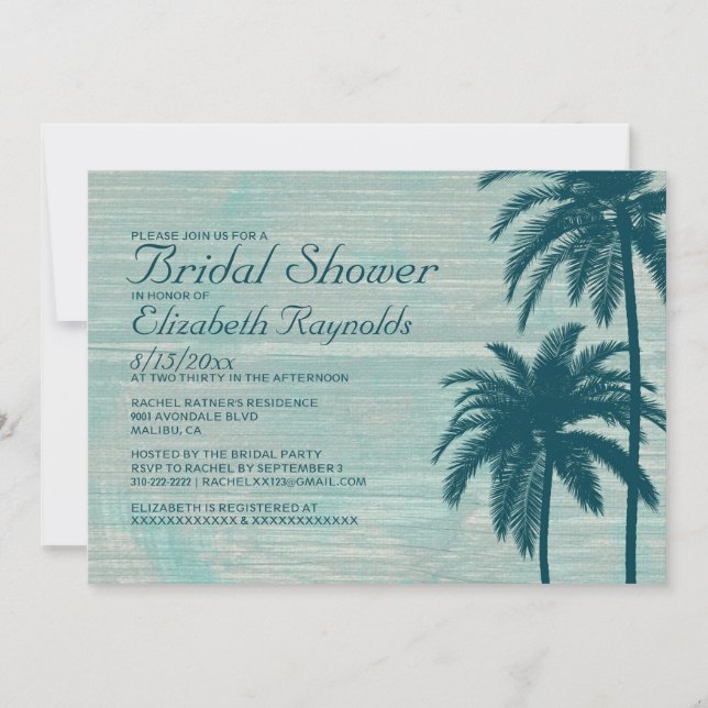 Invitaciones a la ducha nupcial con buñuelas de ár (Anverso)