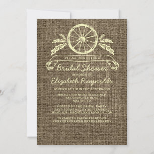 Invitaciones a la ducha nupcial con ruedas de vagó