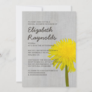 Invitaciones a la ducha nupcial Dandelion