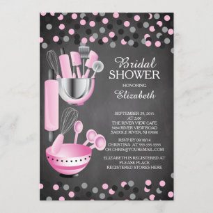 Invitaciones a la ducha nupcial de confetti modern