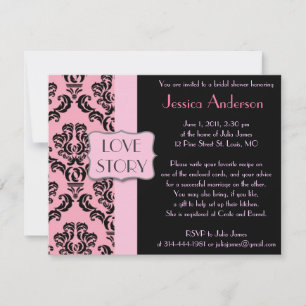 Invitaciones a la ducha nupcial de Damask en Franc