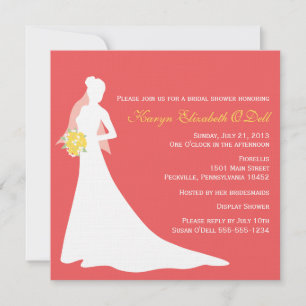 Invitaciones a la ducha nupcial de espuma