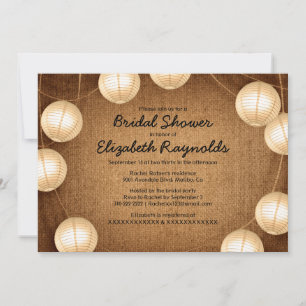 Invitaciones a la ducha nupcial de las Linternas o