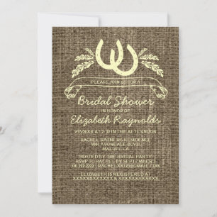 Invitaciones a la ducha nupcial de los herraduras