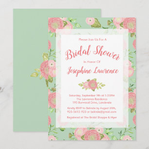 Invitaciones a la ducha nupcial de primavera Ranun