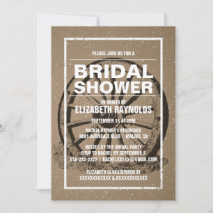 Invitaciones a la ducha nupcial de una rueda de va