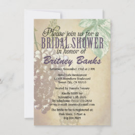 Invitaciones a la ducha nupcial de viñedos toscano