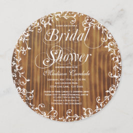 Invitaciones a la ducha nupcial redondeada con bañ