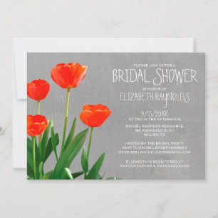 Invitaciones a la ducha nupcial Tulips