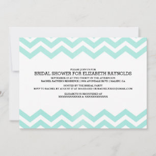 Invitaciones a la ducha nupcial Zigzag
