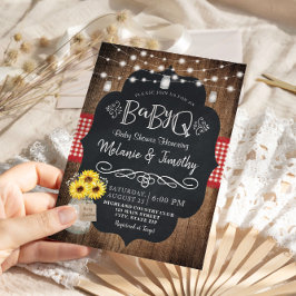 Invitaciones a la ducha para bebé BBQ Country Baby