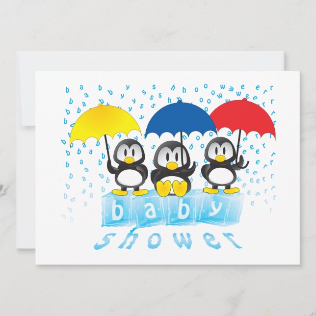 Invitaciones a la ducha para bebés (Anverso)