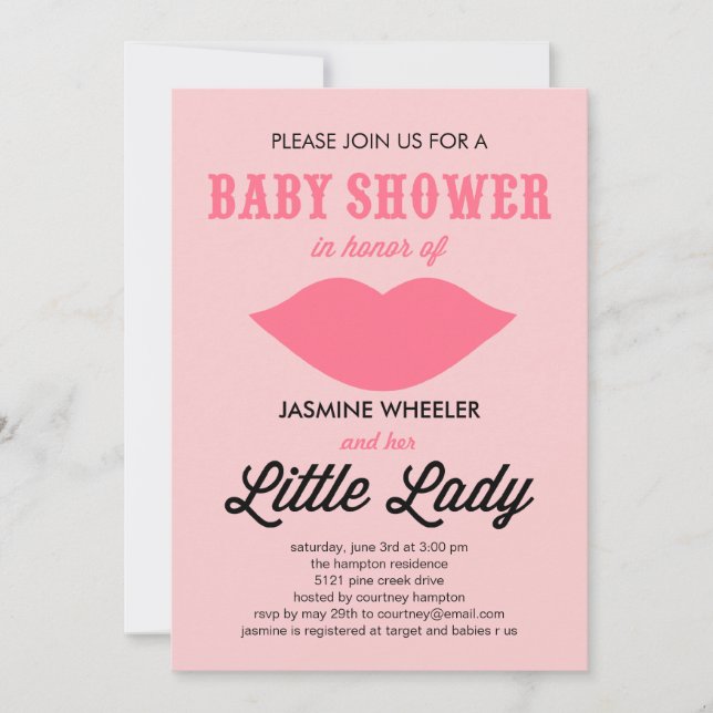 Invitaciones a la ducha para bebés (Anverso)