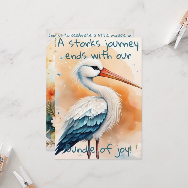 Invitaciones a la ducha para bebés (Anverso/Reverso In Situ)