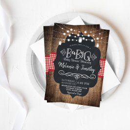 Invitaciones a la ducha para bebés BBQ Country Bab