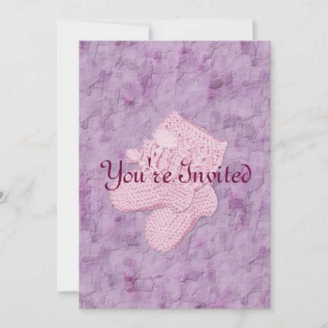 Invitaciones a la ducha para bebés Chicas (Anverso)
