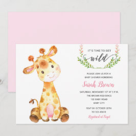 Invitaciones a la ducha para bebés chicas (guijarr