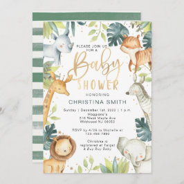 Invitaciones a la ducha para bebés con animales de