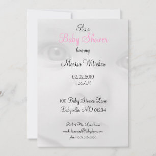 Invitaciones a la ducha para bebés con cara de beb