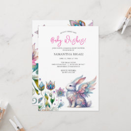 Invitaciones a la ducha para bebés con conejito