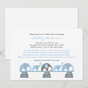 Invitaciones a la ducha para bebés con Elefante Gr