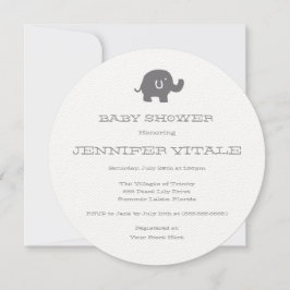 Invitaciones a la ducha para bebés con elefante li