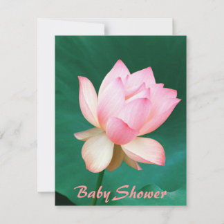 Invitaciones a la ducha para bebés con flores de L