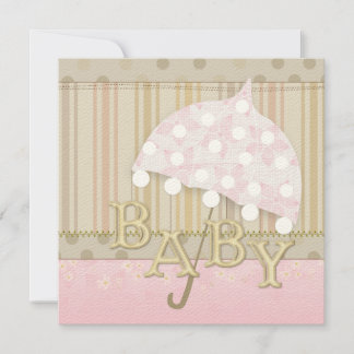 Invitaciones a la ducha para bebés con paraguas