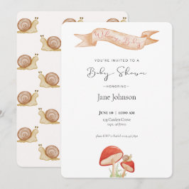Invitaciones a la ducha para bebés con Snail & Mus