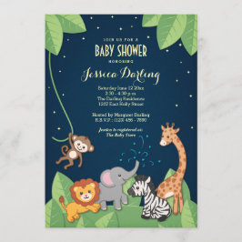 Invitaciones a la ducha para bebés de animales sal