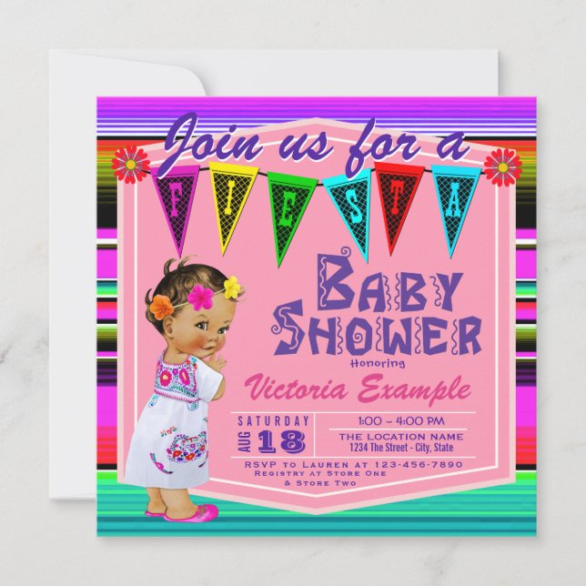 Invitaciones a la ducha para bebés de Fiesta (Anverso)