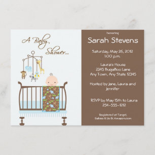 Invitaciones a la ducha para bebés de guardería de