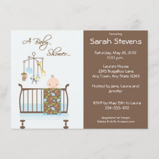 Invitaciones a la ducha para bebés de guardería de