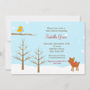 Invitaciones a la ducha para bebés de invierno