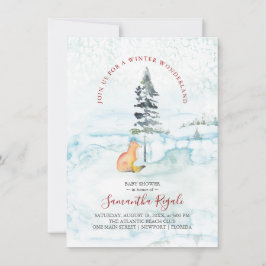 Invitaciones a la ducha para bebés de invierno Pin