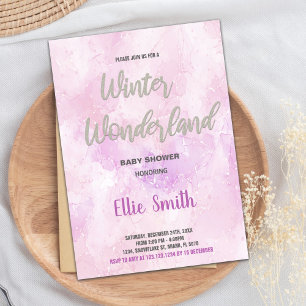 Invitaciones a la ducha para bebés de invierno Pur
