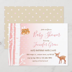 Invitaciones a la ducha para bebés de los ciervos 