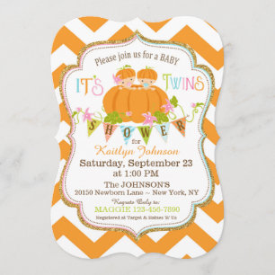 Invitaciones a la ducha para bebés de los mellizos