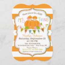 Invitaciones a la ducha para bebés de los mellizos