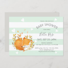 Invitaciones a la ducha para bebés de Mint Gray Wo