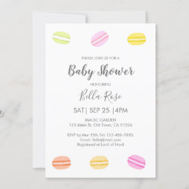 Invitaciones a la ducha para bebés de Sweet Macaro
