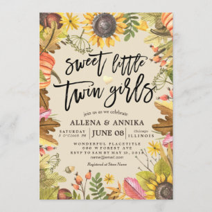 Invitaciones a la ducha para bebés Dulces Chicas g