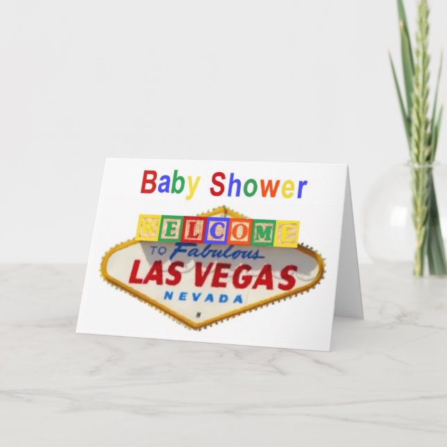 Invitaciones a la ducha para bebés en Las Vegas (Anverso)