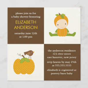 Invitaciones a la ducha para bebés en otoño