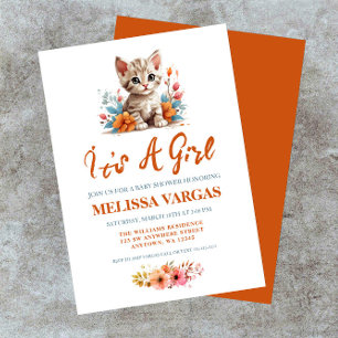 Invitaciones a la ducha para bebés gatitos